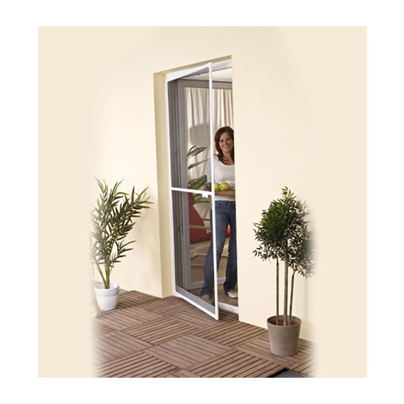Mosquitera abatible puerta ARTENS 2 hojas 150x250cm blanca (ancho x alto)